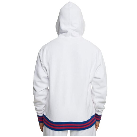 Champion NWT Reverse Weave Yarn Dyed Hoodie Red Blue Band Trim Size L - Picture 4 of 13